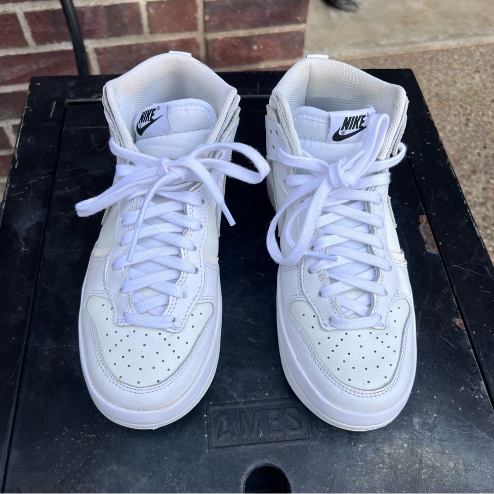 White Nike Dunk High Up